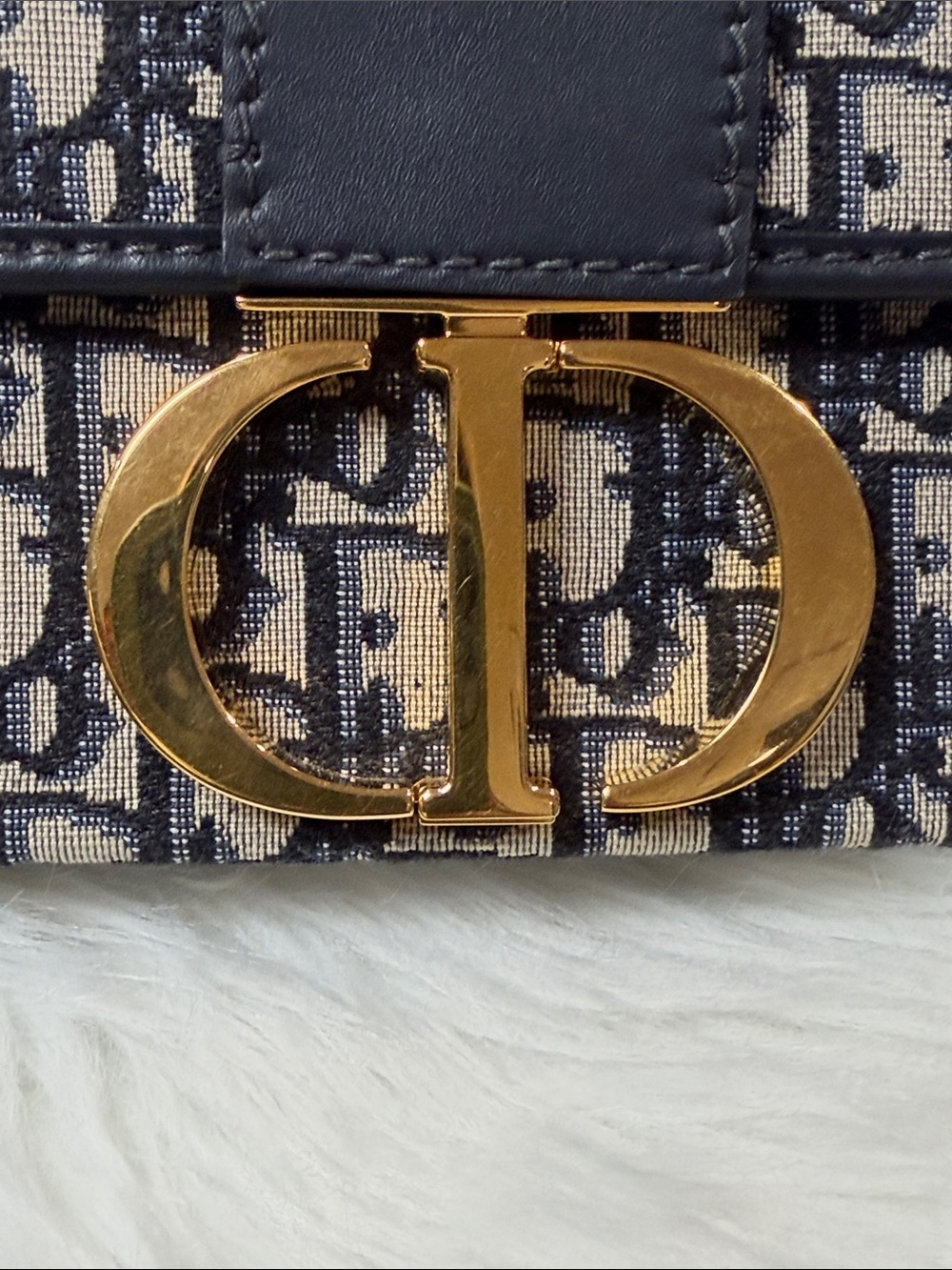 Christian Dior Oblique Navy Canvas CD Buckle Flap Crossbody Bag - Picture 4 of 16